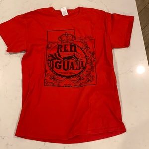 Red oversized shirt